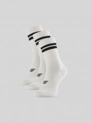 4F Skarpetki długie (3-pack) męskie - czarno-białe 39-42. Białe skarpetki męskie 4f, bez wzorów, prążkowane. Za 69.99 zł.