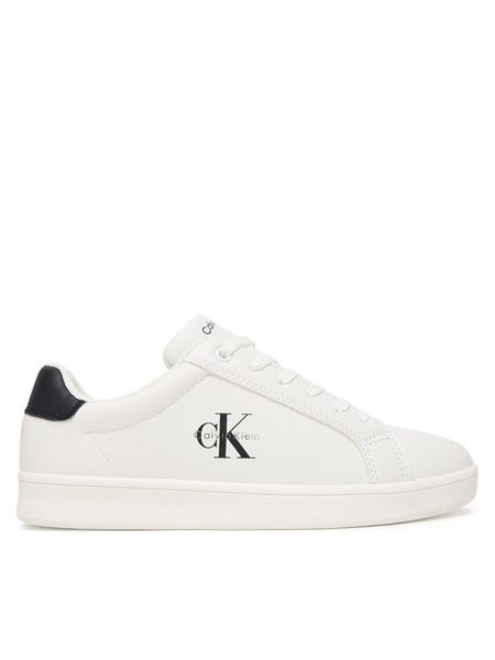 Calvin Klein Sneakersy V3X9-83284-1355X S Biały. Białe buty sportowe chłopięce CALVIN KLEIN, ze skóry, bez zapięcia. Za 379.99 zł.