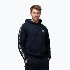 Bluza męska Pitbull Tape Parker Hooded. Niebieskie bluzy z kapturem męskie PITBULL, m, z bawełny. Za 239.99 zł.