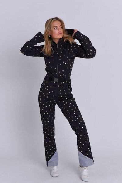 Elegancki kombinezon narciarski - Shining Star. Czarne kombinezony damskie OOSC, na zimę, m, z aplikacjami, z polaru, eleganckie, bez kołnierzyka, bez ramiączek. Za 2,445.99 zł.