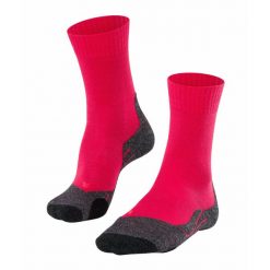 Skarpetki damskie Falke TK2. Czerwone skarpetki damskie Falke, bez wzorów, z elastanu. Za 165.50 zł.