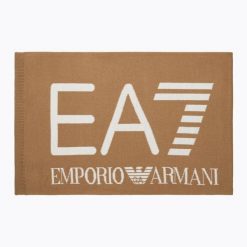 Szalik EA7 Mountain Visibility. Brązowe szaliki i kominy damskie EA7 Emporio Armani, na zimę, bez wzorów, z materiału. Za 189.99 zł.