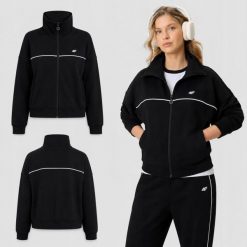 BLUZA DAMSKA DRESOWA 4F SPORTOWA TRENINGOWA NA CO DZIEŃ KOLOR CZARNY. Czarne bluzy bez kaptura damskie 4f, l, bez wzorów, z bawełny, bez ramiączek, bez kaptura. Za 132.85 zł.
