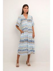 CULTURE Sukienka w kolorze błękitnym rozmiar: XL. Niebieskie sukienki damskie Culture, na co dzień, s, bez wzorów, z wiskozy, klasyczne, bez kołnierzyka, bez ramiączek, midi, proste. Za 109.52 zł.