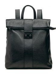 Lia Biassoni Skórzany plecak w kolorze czarnym - 34 x 41 x 12 cm rozmiar: onesize. Czarne plecaki damskie Lia Biassoni, bez wzorów, z materiału. Za 319.88 zł.