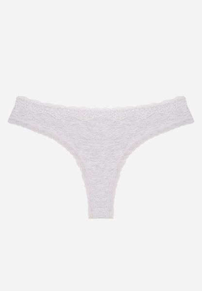 Szare Majtki Stringi z Bawełną z Koronką Aethimilia. Szare stringi damskie Renee, l, bez wzorów, z bawełny. Za 6.99 zł.