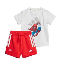 Zestaw Adidas Marvel Spider-Man T-Shirt. Białe spodnie dresowe damskie Adidas, bez wzorów, z dresówki, bez kołnierzyka. Za 179.00 zł.