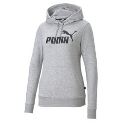 Damska bluza Essentials z kapturem i logo PUMA Light Gray Heather. Czarne bluzy sportowe damskie Puma, l. Za 186.00 zł.