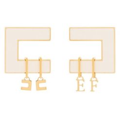 Kolczyki Elisabetta Franchi. Białe kolczyki damskie Elisabetta Franchi. Za 729.99 zł.