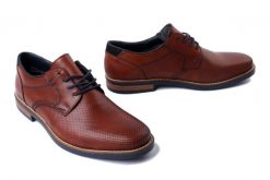 RIEKER 13511-24 brown, półbuty męskie. Brązowe półbuty męskie Rieker, bez zapięcia. Za 314.93 zł.