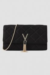 VALENTINO Czarna damska torebka Charlotte Pochette. Czarne torebki klasyczne damskie Valentino by Mario Valentino, bez wzorów, ze skóry, zamszowe, bez dodatków. W wyprzedaży za 294.99 zł.
