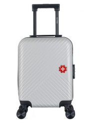 SWISS KOPPER Walizka "Spiez" w kolorze srebrnym - 32 x 42 x 20 cm rozmiar: onesize. Szare walizki SWISS KOPPER, bez wzorów, z materiału. Za 108.99 zł.