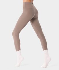 Legginsy crossback na pilates dla kobiet Carpatree Balletcore. Szare legginsy damskie Carpatree, xs, bez wzorów, z dzianiny. Za 175.99 zł.