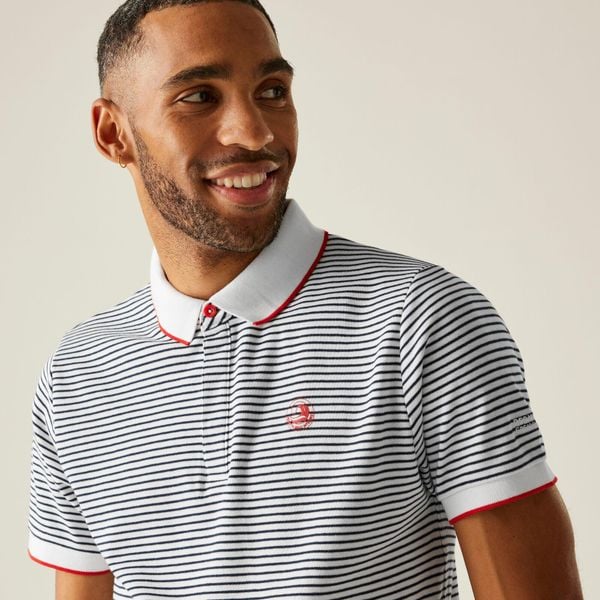 Koszulka turystyczna polo męska Tiver. Białe koszulki polo męskie Regatta, m, bez wzorów, z bawełny, bez ramiączek. Za 154.50 zł.