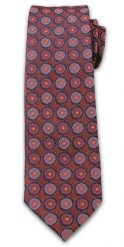 Męski Krawat w Grochy, Kwiatki - 6,7 cm, Chattier, Zgaszony Pomarańcz. Krawaty i muchy męskie Chattier, bez wzorów, z tkaniny, eleganckie. Za 49.00 zł.
