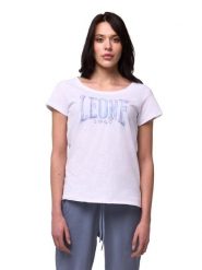 Koszulka z bawełna na co dzień na siłownię. Białe t-shirty damskie LEONE 1947 APPAREL, m, bez wzorów, z bawełny, bez kołnierzyka. Za 84.16 zł.