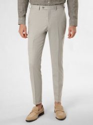 Finshley & Harding London Spodnie - Hoxdon Mężczyźni Slim Fit zielony|szary, 98. Szare spodnie wizytowe męskie Finshley & Harding London. Za 279.95 zł.