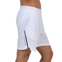 Short Bullpadel Mazari. Białe szorty męskie bullpadel, bez wzorów, sportowe. Za 194.55 zł.