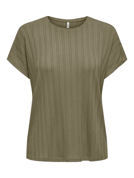 ONLY Koszulka w kolorze khaki rozmiar: S. Brązowe bluzki damskie Only, s, bez wzorów, bez kołnierzyka, bez ramiączek. Za 57.60 zł.