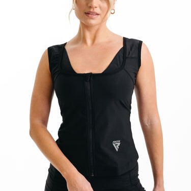 Kamizelka do pocenia się dla kobiet RDX W2. Czarne kamizelki damskie RDX SPORTS, s, z elastanu. Za 191.00 zł.