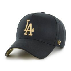 Brand `47 czapka z daszkiem MLB Los Angeles Dodgers czarna. Czarne czapki męskie 47 Brand, bez wzorów, z materiału. Za 179.00 zł.