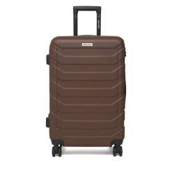 Walizka średnia GINO ROSSI. Brązowe walizki Gino Rossi, bez wzorów, średnie. Za 279.99 zł.