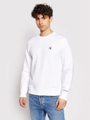 Calvin Klein Jeans Bluza Embroidered Logo J30J314536 Biały Regular Fit. Białe bluzy bez kaptura męskie Calvin Klein Jeans, m, z jeansu. Za 229.99 zł.