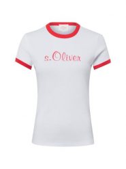 S.Oliver Koszulka Kobiety Dżersej biały, 44. Białe t-shirty damskie S.Oliver, s, bez wzorów, z dżerseju, bez kołnierzyka. Za 109.95 zł.