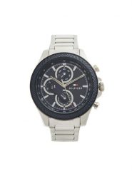 Tommy Hilfiger Zegarek Clark 1792080 Srebrny. Szare, analogowe zegarki męskie Tommy Hilfiger, srebrne. Za 719.99 zł.