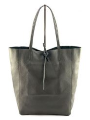 Marlon Skórzany shopper bag w kolorze antracytowym - 37 x 40 x 12 cm rozmiar: onesize. Czarne shopper bag damskie Marlon, bez wzorów, z materiału, na ramię, bez dodatków. Za 232.78 zł.