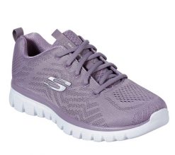 Buty do chodzenia damskie Skechers Gracefulget Connected. Fioletowe buty sportowe na co dzień damskie Skechers, bez wzorów, z materiału, trekkingowe. Za 337.00 zł.