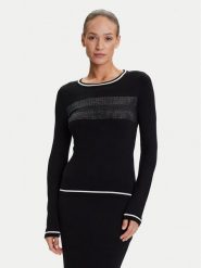 Liu Jo Sport Sweter TF5209 MS49I Czarny Regular Fit. Czarne swetry klasyczne damskie Liu Jo Sport, m, z wiskozy, bez kołnierzyka. Za 719.99 zł.