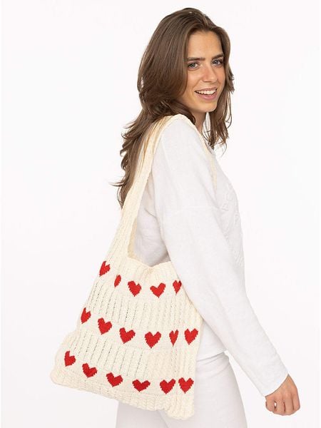 Zwillingsherz Shopper bag w kolorze kremowo-czerwonym rozmiar: onesize. Brązowe shopper bag damskie Zwillingsherz, bez wzorów, z materiału, na ramię, bez dodatków. Za 93.07 zł.