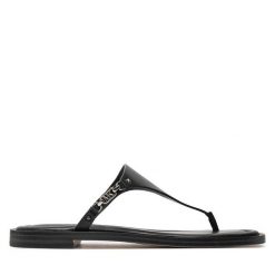 Japonki MICHAEL Michael Kors. Czarne klapki damskie MICHAEL Michael Kors, bez wzorów, bez obcasa. Za 369.99 zł.