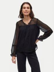 Vero Moda Bluzka Leah 10314692 Czarny Regular Fit. Czarne bluzki damskie Vero Moda, xs, bez wzorów, z syntetyku, bez ramiączek. Za 79.99 zł.