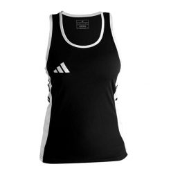 Top damski dla amatorek adidas Top-racer. Czarne topy damskie Adidas, bez wzorów, bez kołnierzyka. Za 126.00 zł.