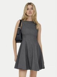ONLY Sukienka codzienna Lunita 15370914 Szary ciemny Regular Fit. Szare sukienki damskie Only, na co dzień, xs, bez wzorów, z syntetyku, bez kołnierzyka, bez ramiączek, proste. Za 199.99 zł.
