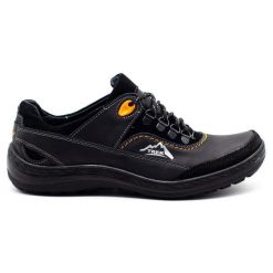 Olivier Męskie buty trekkingowe 268 czarne. Czarne buty trekkingowe męskie na jesień, z jeansu, bez zapięcia. Za 319.69 zł.