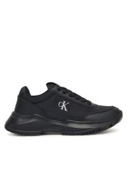 Calvin Klein Sneakersy Low Cut Lace Up V3A9-83105-1695 S Czarny. Czarne buty sportowe dziewczęce CALVIN KLEIN, bez wzorów, z materiału, bez zapięcia. Za 399.99 zł.