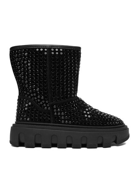 Eva Minge Śniegowce EO-NIKI-LT1748-1 Czarny. Czarne śniegowce damskie Eva Minge, ze skóry. Za 359.99 zł.