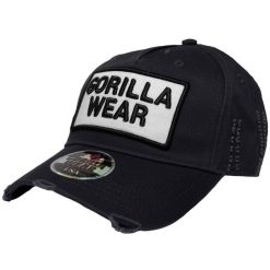 Harrison Czapka - Czarny/Biały. Białe czapki męskie GORILLA WEAR, bez wzorów, z bawełny. Za 151.00 zł.