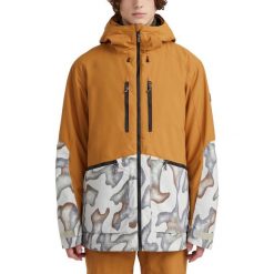 Kurtka narciarska męska O'NEILL Texture Jacket. Brązowe kurtki męskie O'neill, m, bez wzorów, z syntetyku, bez kaptura, narciarskie. Za 1,134.00 zł.