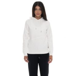 Bluza zimowa Damen z Kapuze zum Überziehen, Leone 1947 Braid-Einsätze. Białe bluzy bez kaptura damskie LEONE 1947 APPAREL, z bawełny. W wyprzedaży za 176.82 zł.