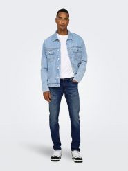 ONLY & SONS Dżinsy - Slim fit - w kolorze granatowym rozmiar: W31/L34. Niebieskie jeansy męskie Only & Sons. Za 74.63 zł.