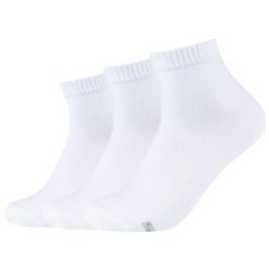 Skarpetki sportowe męskie 3PPK Basic Quarter Socks. Białe skarpetki męskie Skechers, bez wzorów, z bawełny. Za 29.99 zł.
