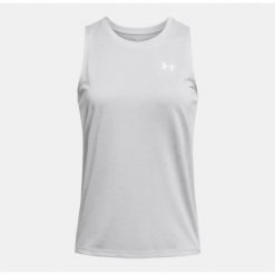 Damski tank top Under Armour Twist. Szare topy sportowe damskie Under Armour, l, bez wzorów, z materiału, bez ramiączek. Za 149.60 zł.