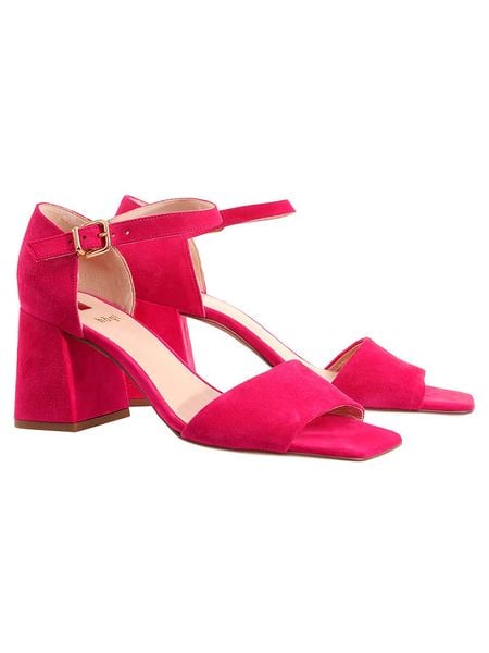 Högl Skórzane sandały "Beatrice" w kolorze różowym na obcasie rozmiar: 37. Różowe sandały damskie HÖGL, bez wzorów, bez obcasa, na koturnie. Za 170.07 zł.