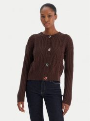 Liu Jo Kardigan MF5423 MS040 Brązowy Regular Fit. Brązowe kardigany damskie Liu Jo, m, bez wzorów, z wełny. Za 859.99 zł.