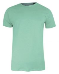 T-Shirt (Koszulka) Miętowy Bez Nadruku, Okrągły Dekolt, Postrzępione Brzegi -BRAVE SOUL- Męski. Zielone t-shirty męskie Brave Soul, l, bez wzorów, z bawełny, bez kołnierzyka. Za 45.00 zł.