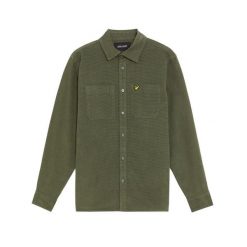 Sztruksowa koszula Lyle & Scott. Zielone koszule męskie LYLE AND SCOTT, m, bez wzorów, z materiału, bez kołnierzyka, bez ramiączek. Za 361.50 zł.